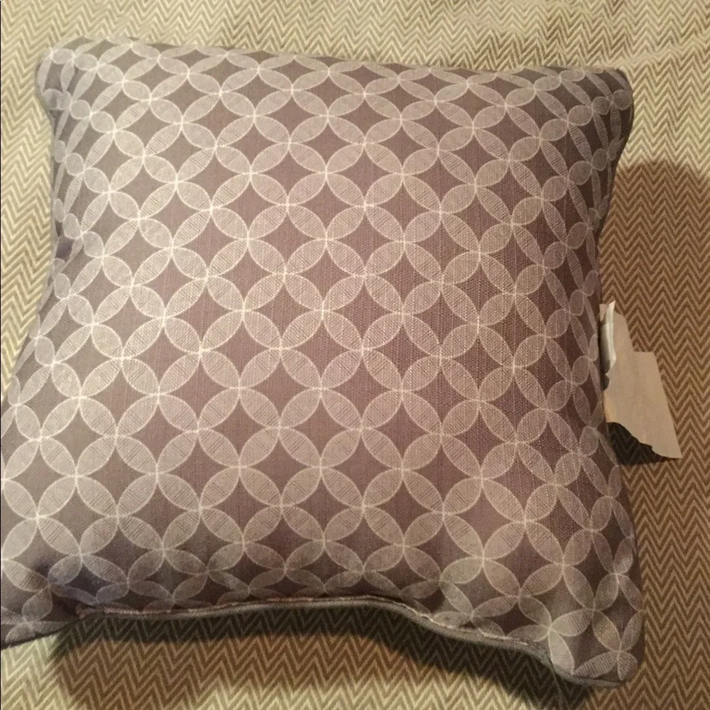 Gray and White Accent Pillow